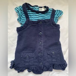 Ralph Lauren two piece jumper and onesie. 6 months. Blue and navy.